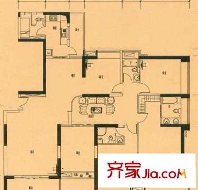 正龍豪園 5室 戶型圖