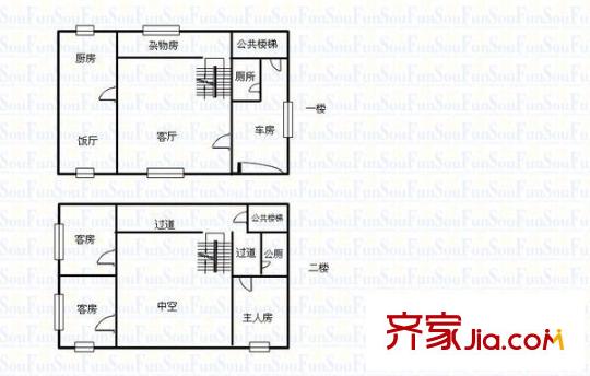 樟村私宅 3室 戶型圖