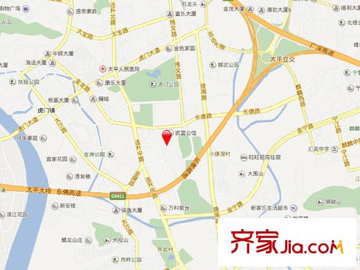 虎門(mén)梁屋村私宅交通圖東莞  
