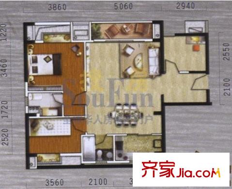 厚街虹橋住宅 2室2廳2衛(wèi)