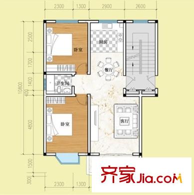 龍鳳花園 2室2廳1衛(wèi)