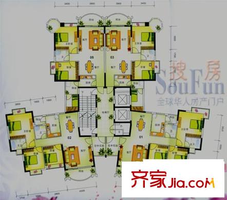 龍?zhí)飽|路 3室 戶型圖