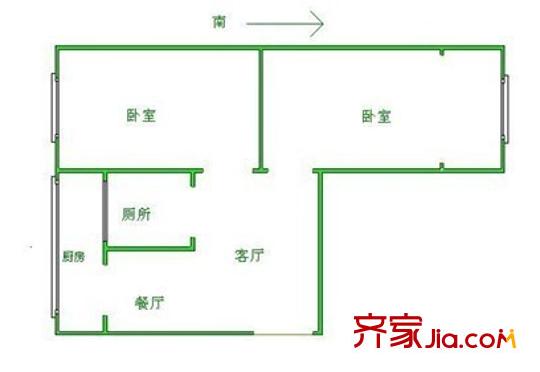華康樓戶型圖2室 2室2廳