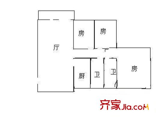 虎門新苑東區(qū) 3室 戶型圖