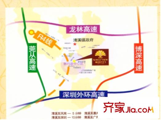 麗景名門二期交通圖位置示意圖