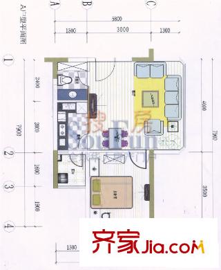 金升國際公寓   戶型圖