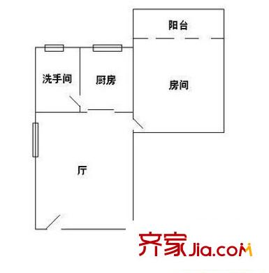 金豐花園(萬江)戶型圖萬江金豐花園 1室1廳 1室1廳1衛(wèi)1廚