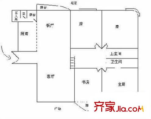 金牛大廈 4室 戶型圖