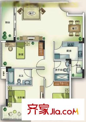 金蘋果公寓 戶型3室