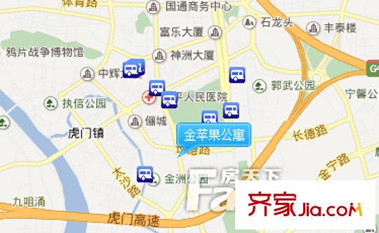 金蘋果公寓交通圖 