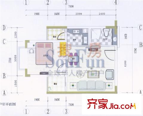 金升國際公寓   戶型圖