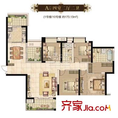 金福商廈 戶型4室