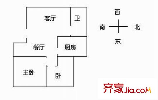 紫荊花園四期 2室 戶型圖