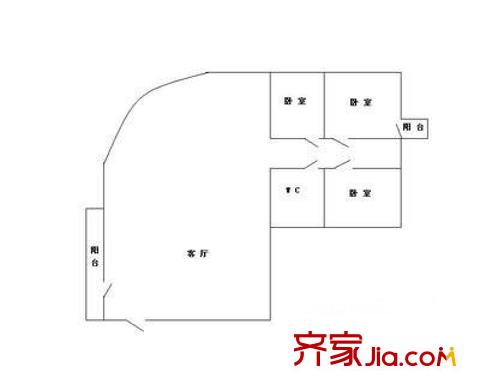 富洋樓 3室 戶型圖