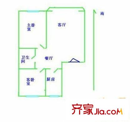 富華小區(qū)  2室 戶型圖