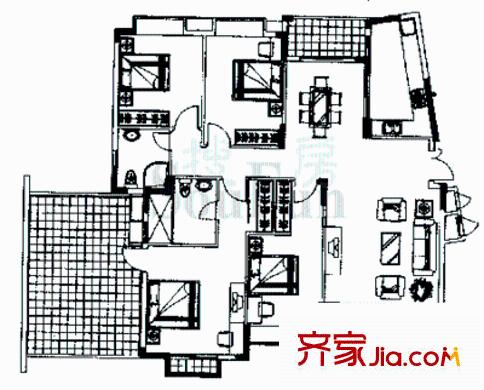 豪崗公寓    戶型圖