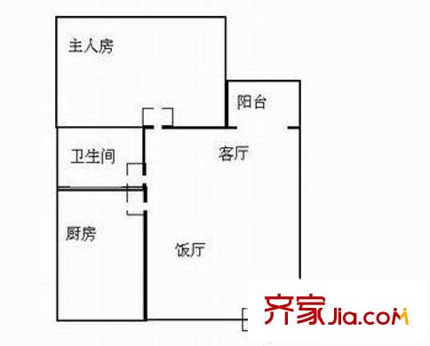 皇城廣場戶型圖戶型4 1室1廳1衛(wèi)1廚