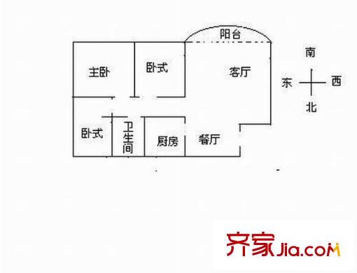 紫荊花園四期 3室 戶型圖
