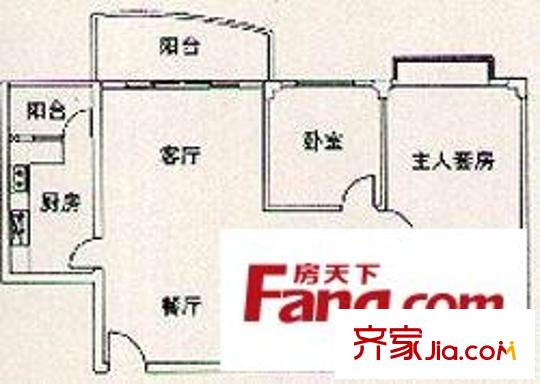 紫荊花園四期 2室 戶型圖