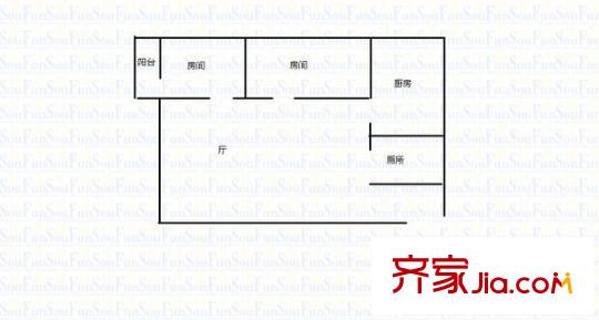 泰盛花園 2室 戶型圖