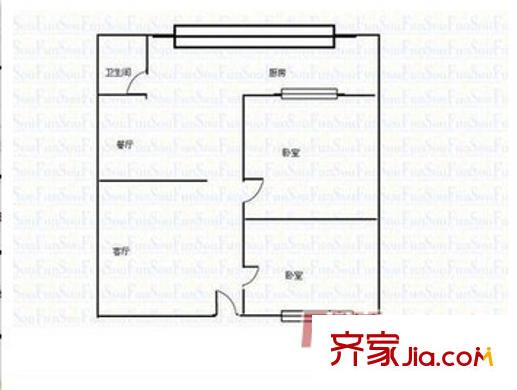 三正休閑購物廣場 2室 戶型圖