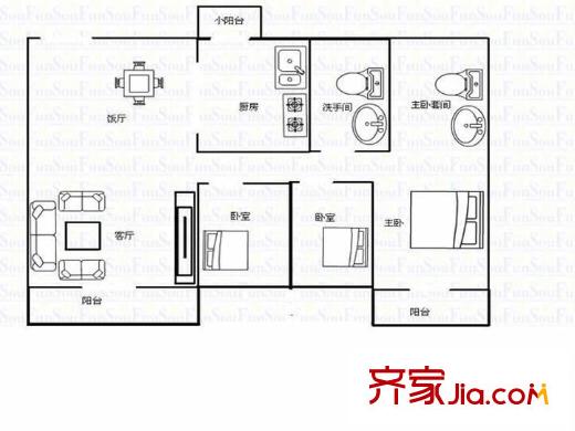 盛世8號(hào) 3室 戶型圖