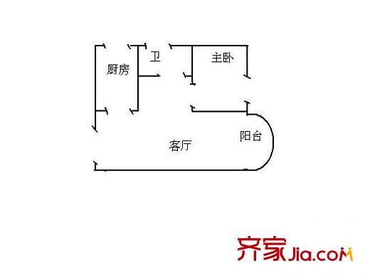 富洋樓 1室 戶型圖