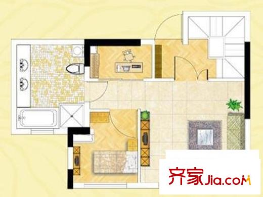 富洋樓 1室 戶型圖