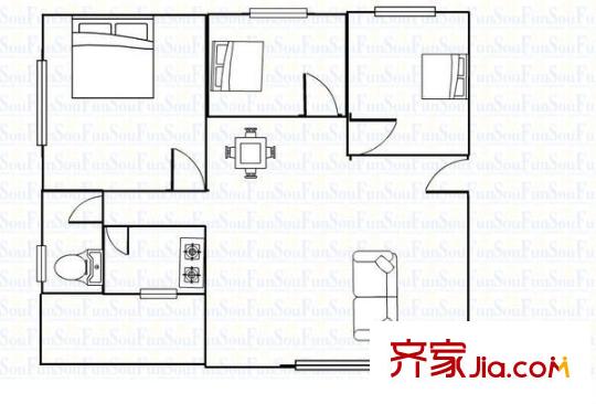 泰盛花園 3室 戶型圖