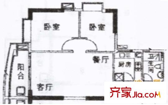 東堤灣畔 2室 戶型圖