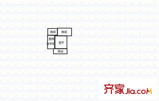 東汽宿舍 2室 戶型圖