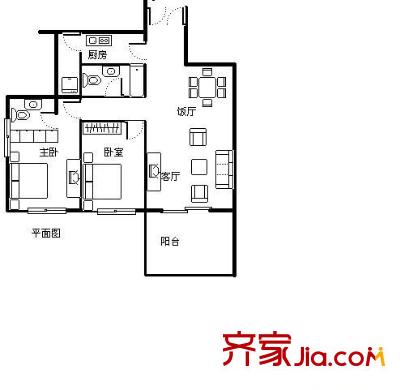泰安樓 2室 戶型圖