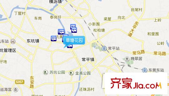 草塘花園交通圖 
