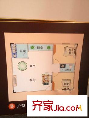 布心華苑 2室 戶型圖