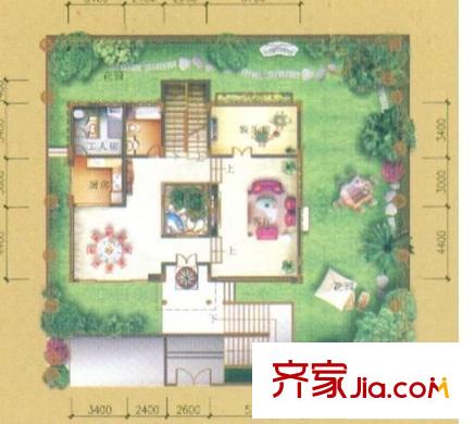 東城名苑 1室 戶型圖