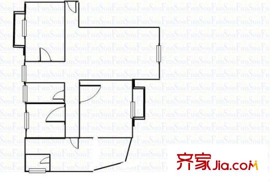 麻涌教師樓 3室 戶型圖