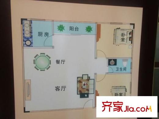 布心華苑 2室 戶型圖