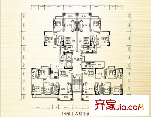 陽光粵港三期14棟16層 2室2廳1衛(wèi)1廚