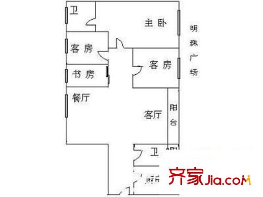 長(zhǎng)興樓 4室 戶(hù)型圖