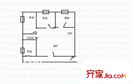 草塘小區(qū) 3室 戶(hù)型圖