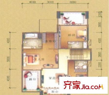 東城名苑3室 戶型圖