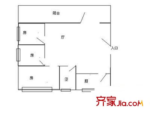 草塘小區(qū) 3室 戶(hù)型圖