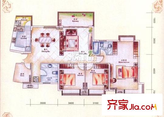 翰林雅苑    戶(hù)型圖
