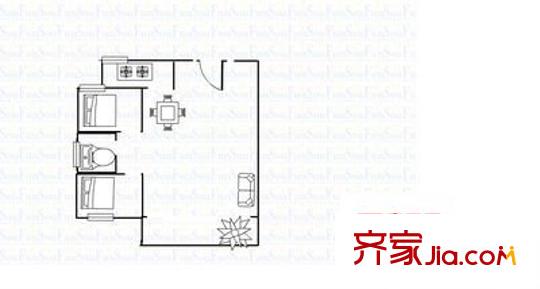 永和新村 2室 戶型圖