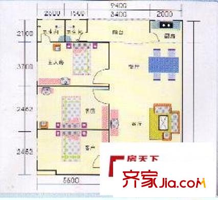 新園東區(qū) 3室 戶型圖