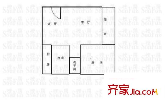 永和新村 2室 戶型圖