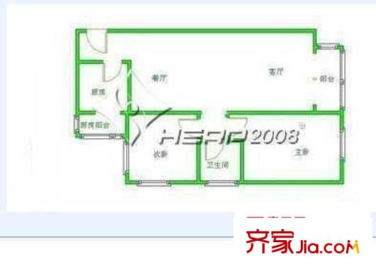 裕發(fā)樓 2室 戶型圖