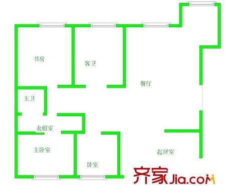 怡華花園 3室  戶型圖