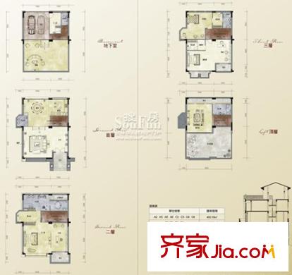 雍雅山莊戶型圖戶型 4室2廳