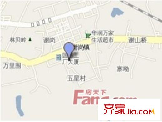 謝崗山水花城交通圖地圖
